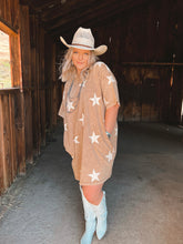 Load image into Gallery viewer, Mocha Star T-Shirt Dress