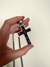 Load image into Gallery viewer, Twister MNS Leather Cross Necklace