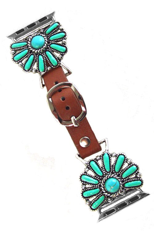 Turquoise Concho Apple Watch Band