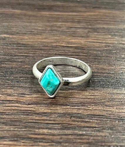 Turquoise Diamond Ring