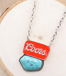 Turquoise Stone Coors Necklace
