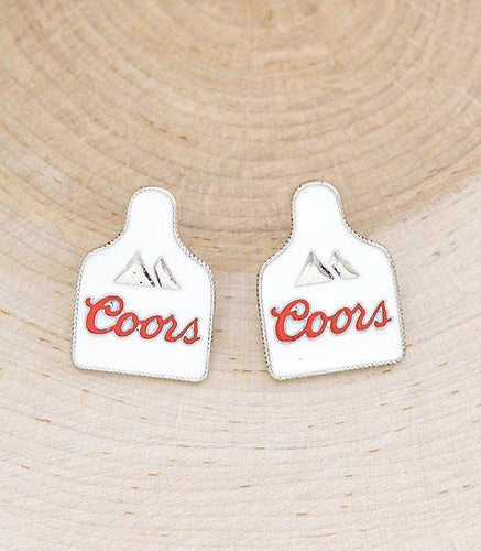 Coors Post Earrings (White)