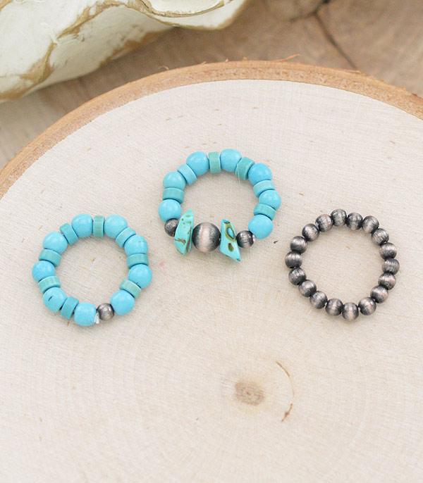 Turquoise Navajo Stretch Rings
