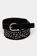 Load image into Gallery viewer, Metallic Stars Faux Leather Belt