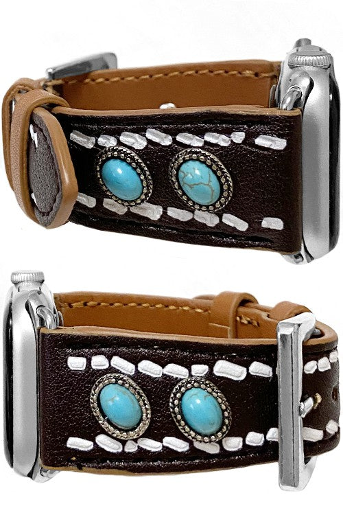 Stitch Leather Watch Band