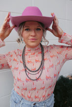 Load image into Gallery viewer, Pink Cowgirl Mesh Long Sleeve