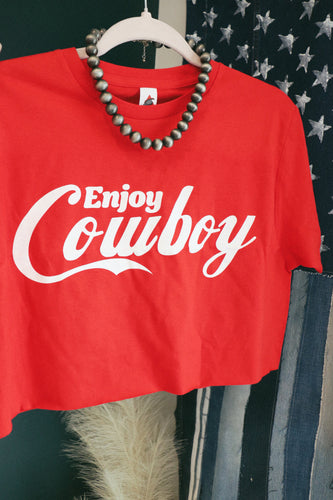 Enjoy Cowboy Crop T-Shirt