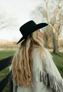 Silver Suede Fringe Jacket