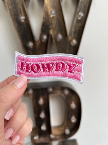Pink Howdy Banner Patch
