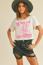 Load image into Gallery viewer, In Dolly We Trust Crop Tee