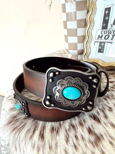 Leather Concho Ariat Belt