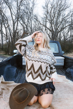 Load image into Gallery viewer, Mocha Vintage Sweater Top