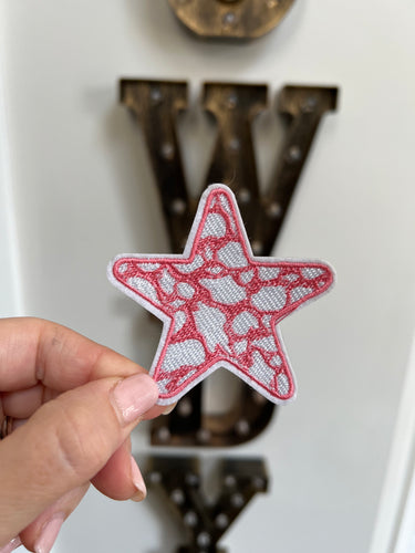 Large Cow Print Star Patch