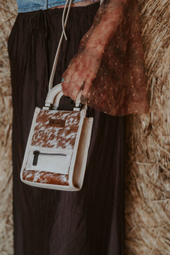 Tan Cowhide Small Tote