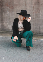 Load image into Gallery viewer, Velvety Green Flow Pants