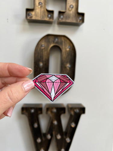 Pink & Brown Diamond Patch