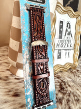 Load image into Gallery viewer, Leather Tooled Apple Watch Band