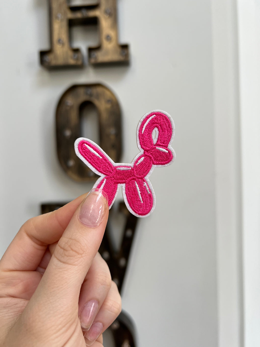 Pink Balloon Animal Patch