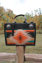 Load image into Gallery viewer, Black Aztec Wrangler Tote