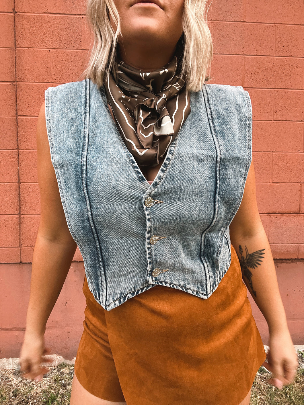 Millie Denim Crop Vest