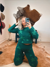 Load image into Gallery viewer, Winter Green Lounge Pant Set