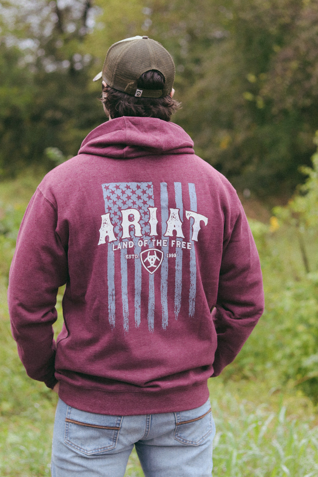 Berry Flag Men's Ariat Hoodie