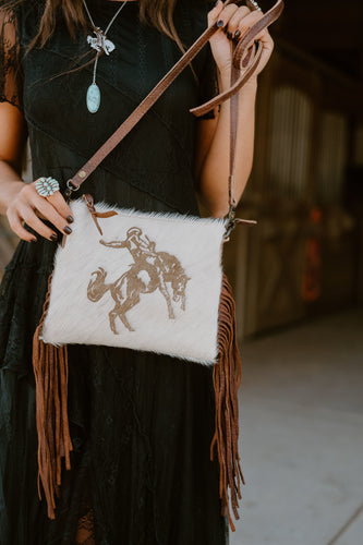 Rodeo Cowhide Fringe Purse