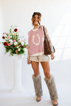 Load image into Gallery viewer, Pink Horseshoe Sweater Vest