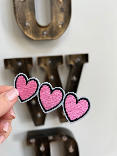 Three Pink Hearts Patch