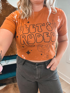 Let's Rodeo Bleached T-Shirt