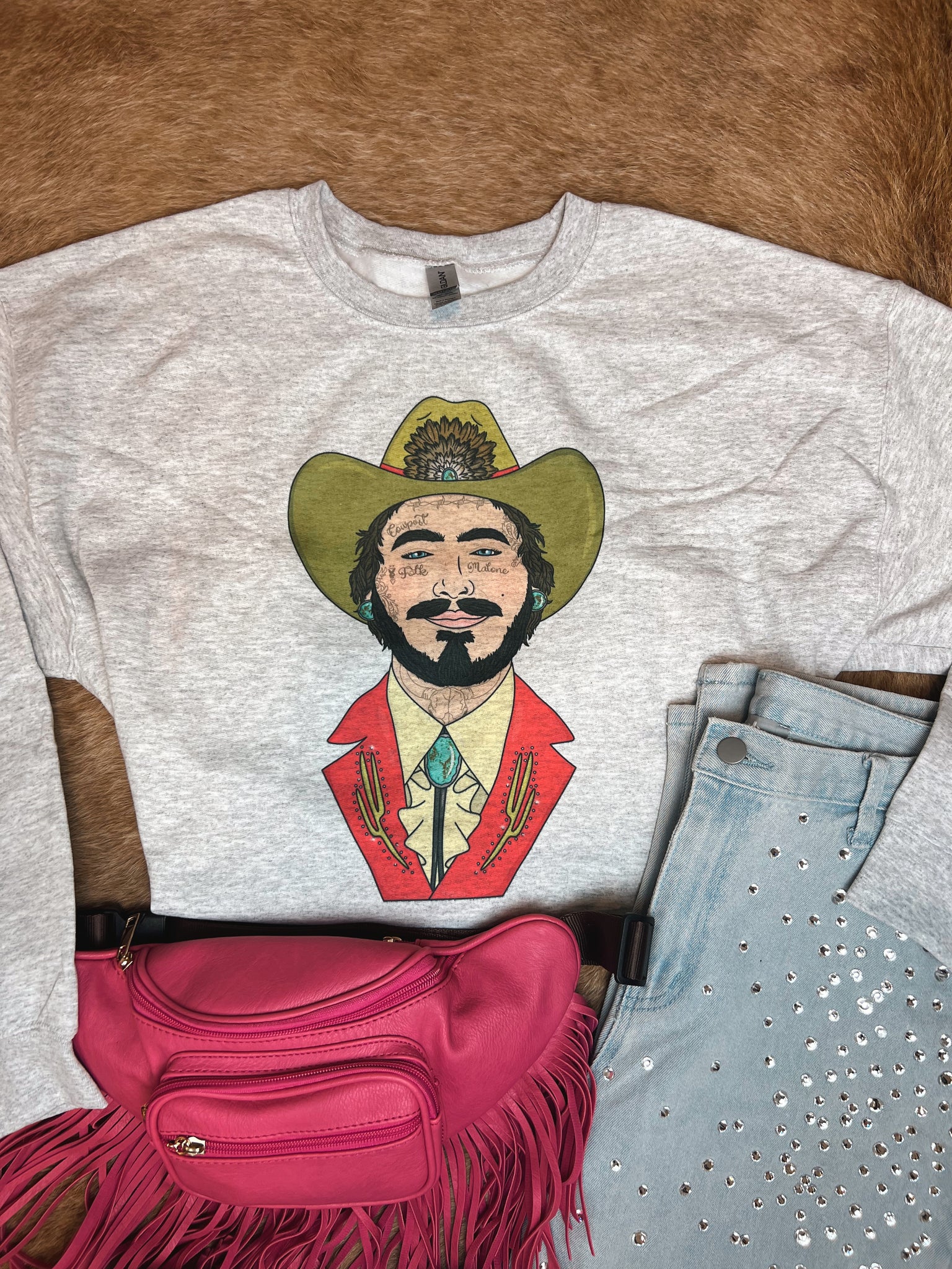 Post Malone Cowboy Crewneck