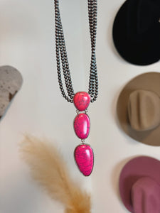 Pink Stone Navajo Necklace