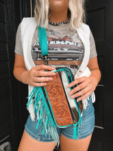 Load image into Gallery viewer, Tooled Bum Bag with Fringe