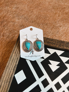 Turquoise Semi Stone Earrings