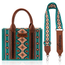 Load image into Gallery viewer, Turquoise Retro Wrangler Tote