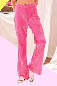 Neon Pink Sequin Pants