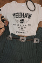 Load image into Gallery viewer, Yeehaw Longhorn Cropped Tee