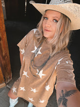 Load image into Gallery viewer, Mocha Star T-Shirt Dress