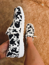 Load image into Gallery viewer, Cow Print Slip on Shoes