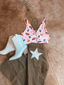 Boots and Hats Crop Top