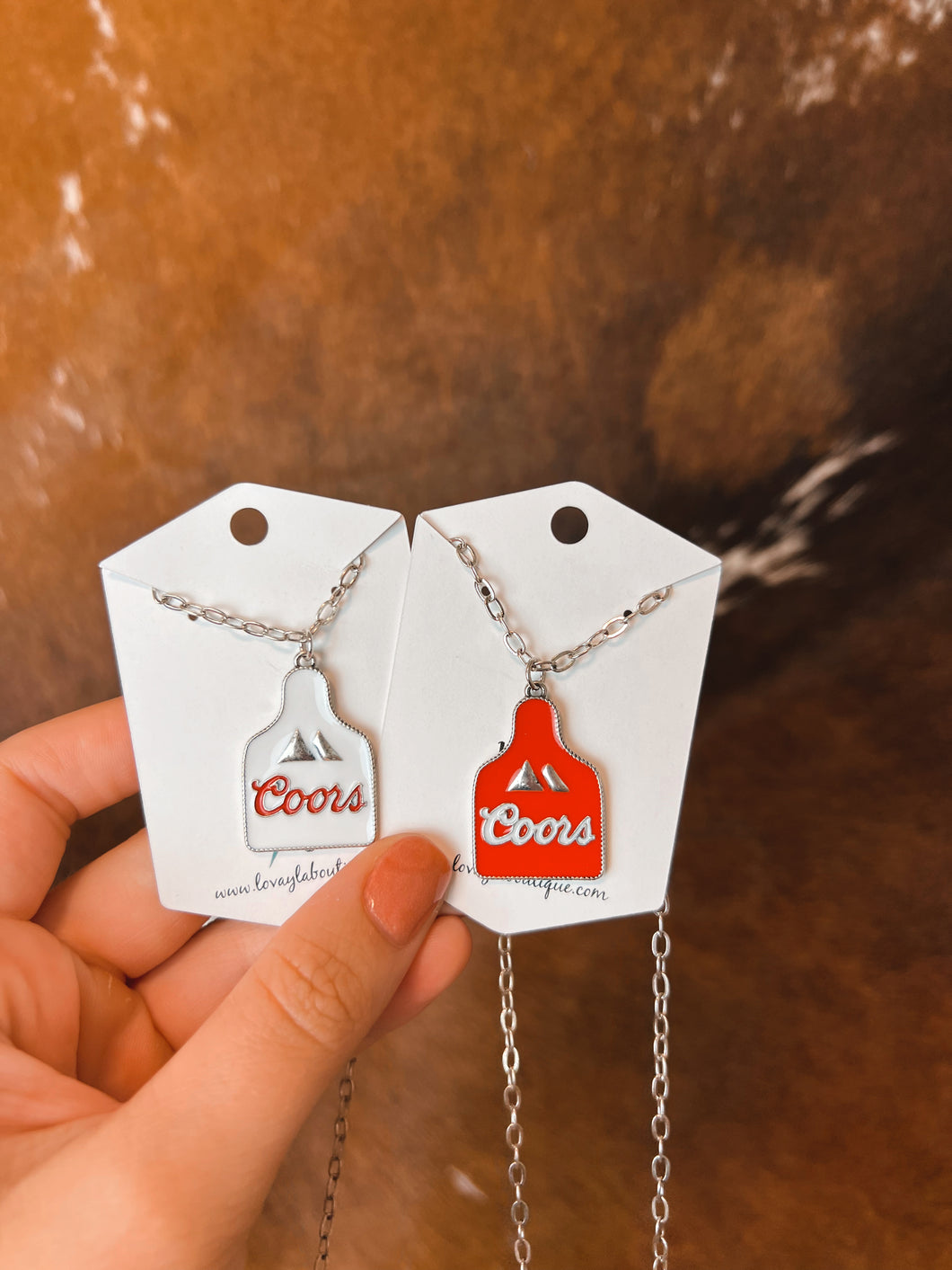 Coors Cattle Tag Necklace