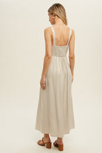 Load image into Gallery viewer, Champagne Satin Midi Dress