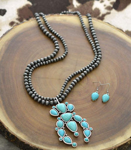 Turquoise Western Necklace Set