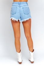 Load image into Gallery viewer, Distressed Light Denim Shorts