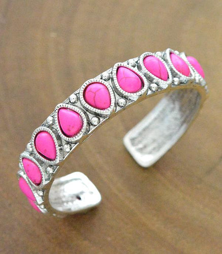 Pink Semi Stone Bracelet