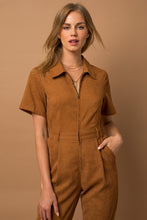 Load image into Gallery viewer, Camel Corduroy Jumpsuit