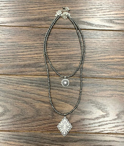 Navajo Necklace with Concho Pendant