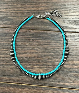 15" Turquoise Multi Strand Necklace