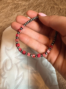 Pink Gemstone Navajo Necklace