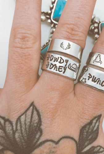 Howdy Honey Stamped Ring